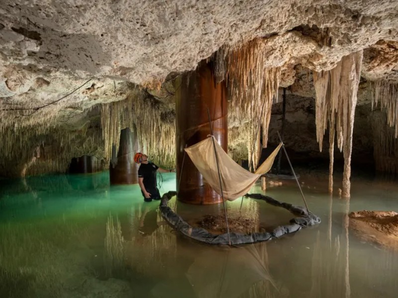 Columnas dañadas del Tren Maya amenazan el acuífero de la Riviera Maya, alertan activistas 11 tren maya