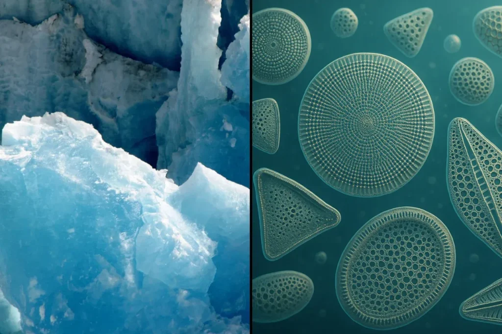 Investigadores de Stanford descubren movimiento activo de diatomeas en el hielo marino ártico 12 diatomeas