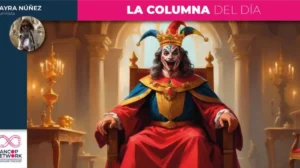 El bufon se sienta en el trono