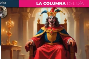 El bufon se sienta en el trono