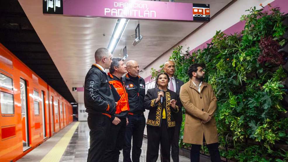 Naturaleza bajo la tierra: muros verdes en el Metro 11 pantitlán